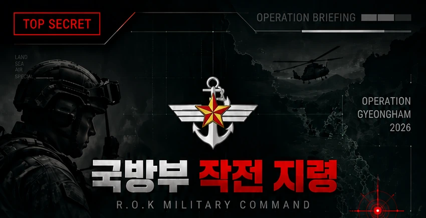 TOP SECRET, 국방부 작전 지령 - 군사 작전 테마의 장식용 배너
